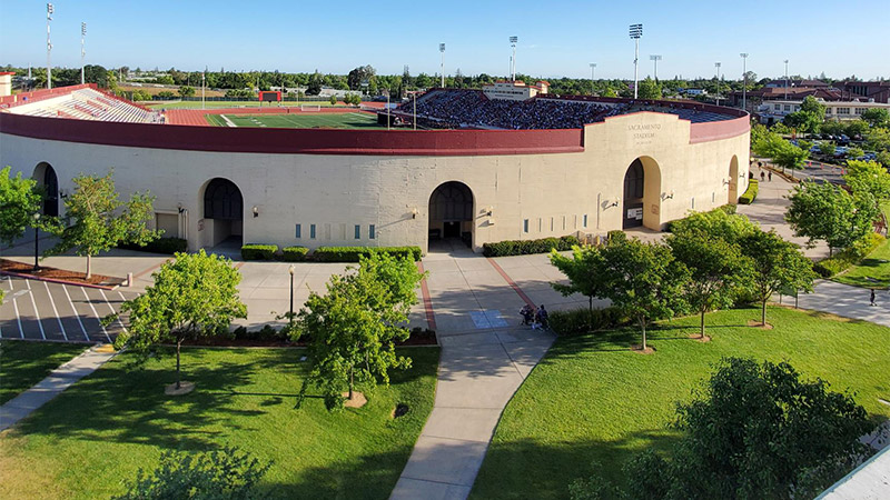 Outdoor photo of SCC Hughes stadium